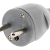 Fiche mâle 16A gris NF