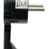 Fiche mâle extraplate 2 pôles+T 16A noire