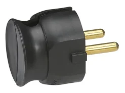 Fiche 2 pôles 16A extra plat noir