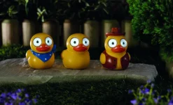 Figurine solaire Canard jaune 9cm - Vendue à l'unité