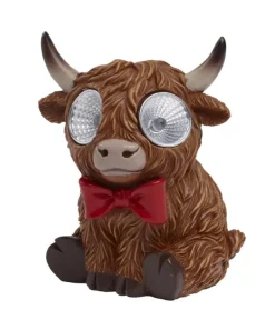 Figurine solaire Vache Highland 10cm - Vendue à l'unité