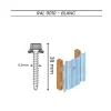 Fixation 6,3x38mm bardage acier laqué Blanc Pur (x25)