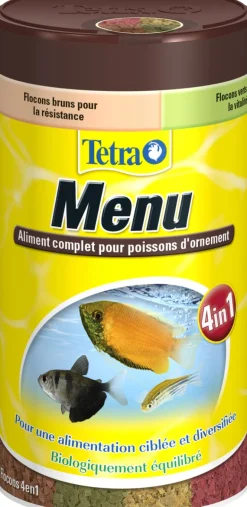 Flocons 4 en 1 pour poissons d'ornement Tetra Menu 100ml
