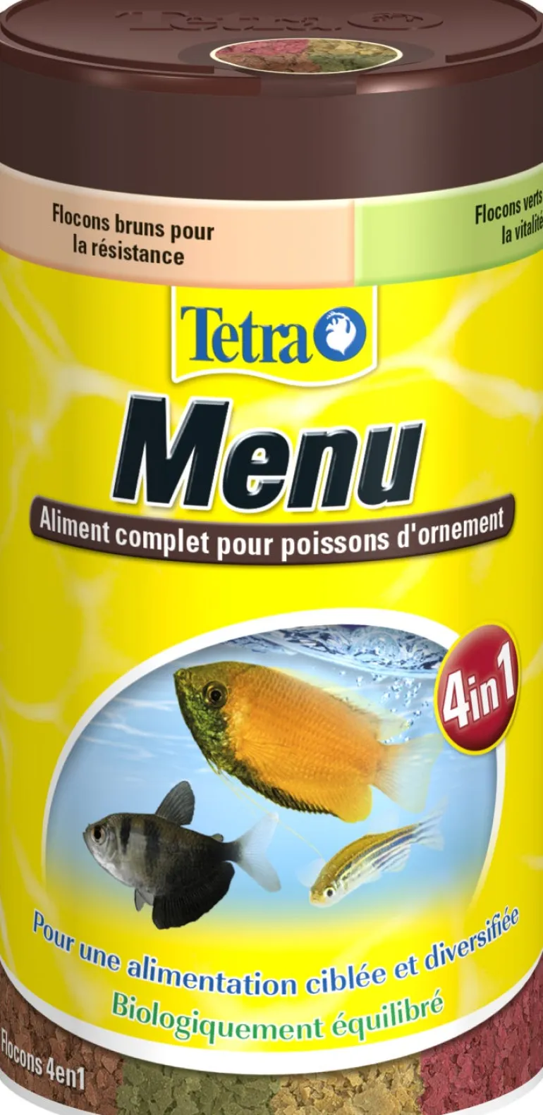 Flocons 4 en 1 pour poissons d'ornement Tetra Menu 100ml