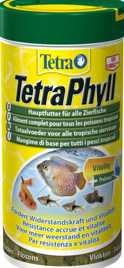 Flocons pour poissons d'aquarium herbivores TetraPhyll 250ml