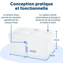 Fontaine à bulles Viva 4,1L blanc PETSAFE