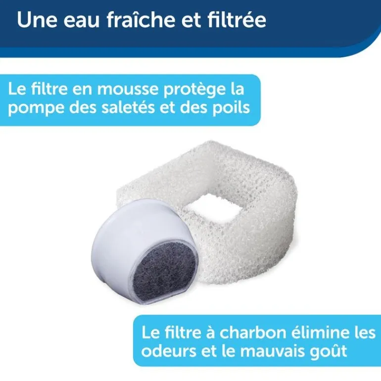 Fontaine Drinkwell en plastique sans BPA 3,7L gris