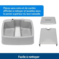 Fontaine Drinkwell en plastique sans BPA 3,7L gris