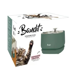 Fontaine à eau filaire pour chat 2,5L Vert BANDIT