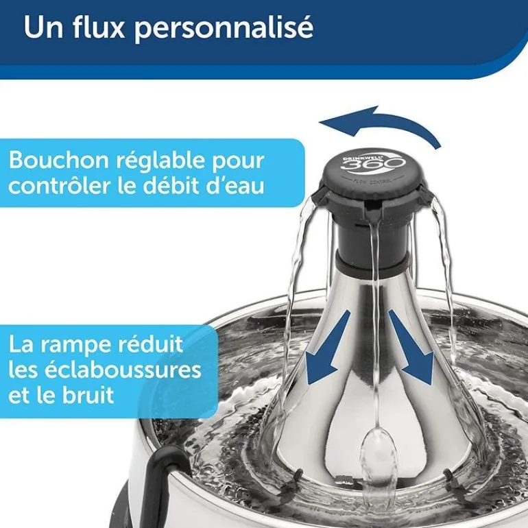 Fontaine 360° en inox 3,8L