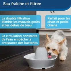 Fontaine Streamside en céramique 1,8L blanc
