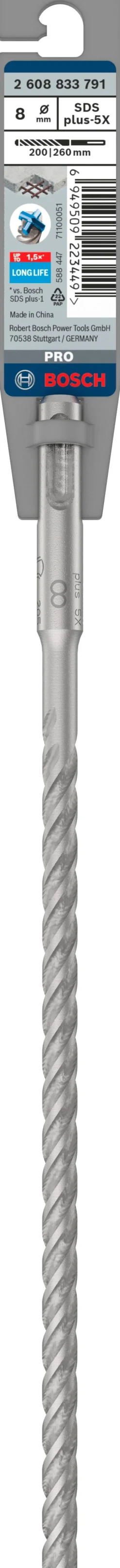 Foret béton PRO SDS plus-5X, 8 x 200 x 260 mm BOSCH PRO