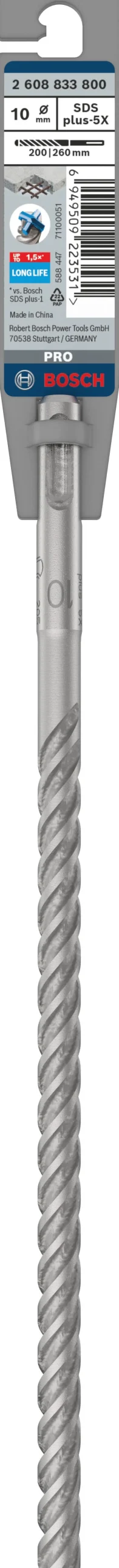 Foret béton PRO SDS plus-5X, 10 x 200 x 260 mm BOSCH PRO