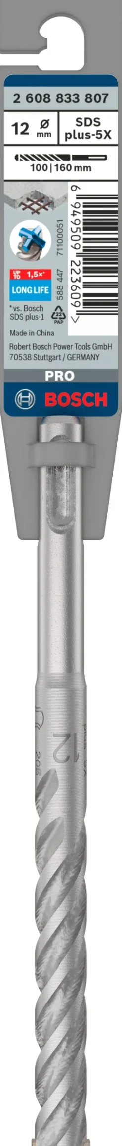 Foret béton PRO SDS plus-5X, 12 x 100 x 160 mm BOSCH PRO