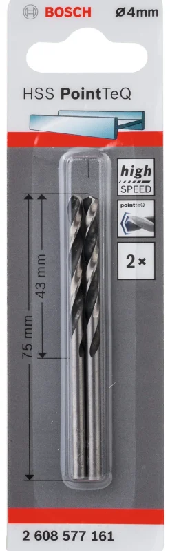 Foret hélicoïdal HSS PointTeQ 4 mm BOSCH