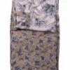 Foulard beige fleuri