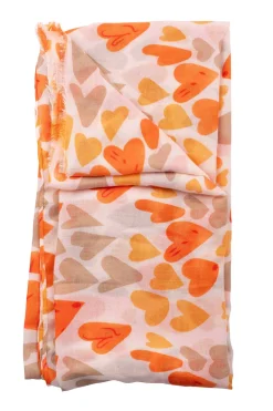 Foulard orange coeur