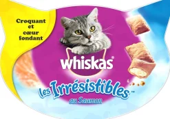 Friandise pour chat les Irrésistibles au saumon 60g WHISKAS
