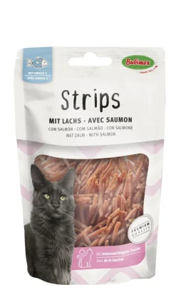 Friandise pour chat strip au saumon 50g BUBIMEX