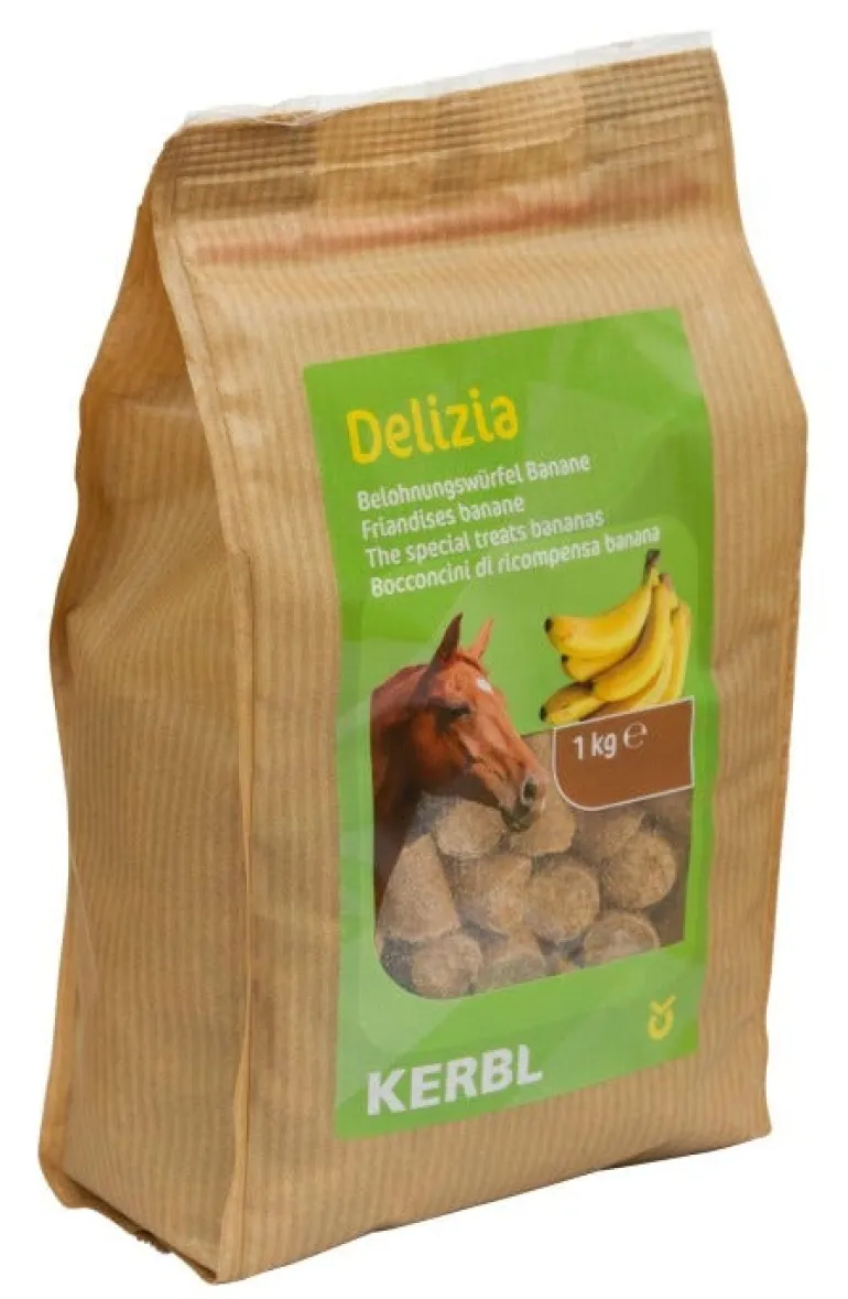 Friandises Delizia pour chevaux 1kg banane