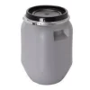 Fût à ouverture totale avec cerclage 25L gris