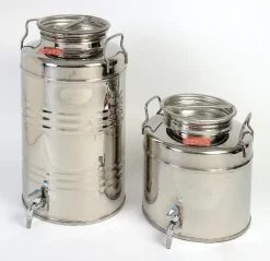 Fût en inox avec robinet nickel 20L