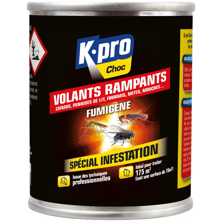 Fumigène spécial infestation insectes volants/rampants 150m3