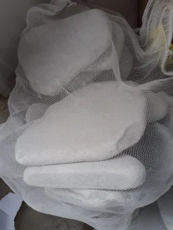 Galet blanc plage calibre 100/200 Filet de 15 kg