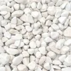Galets marbre blanc pailleté calibre 40/60 le filet de 20 kg