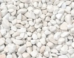 Galets marbre blanc pailleté calibre 40/60 le filet de 20 kg