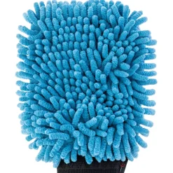 Gant de nettoyage en microfibre bleu