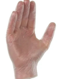 Gants à usage unique en vinyle micropoudré (x100)