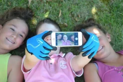 Gants de jardinage/bricolage tactile pour ado Maxteen bleu