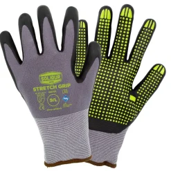 Gants de protection stretch grip gris - T10 (x12)