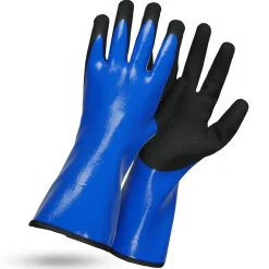 Gants de travail imperméables Liquido bleu/noir ROSTAING