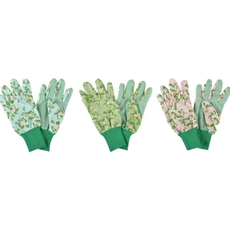 Gants de jardin motif roses - Vendu à la paire
