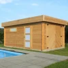 Garage Moderne en bois blanc 19,20 m²