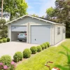 Garage Roger en bois blanc à porte sectionnelle 28,40 m²