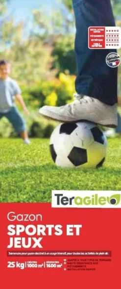 Gazon sports et jeux 25 kg TERAGILE