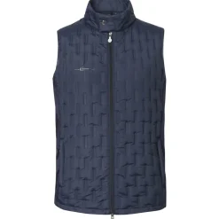 Gilet bi-matière sans manches homme bleu navy