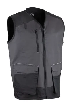 Gilet sans manche multipoche Astro gris sombre/noir LMA