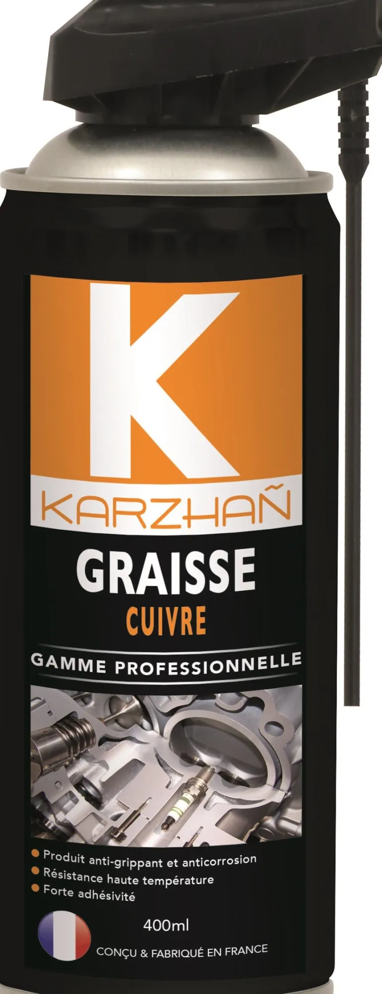 Graisse au cuivre aérosol 400ml KARZHAN