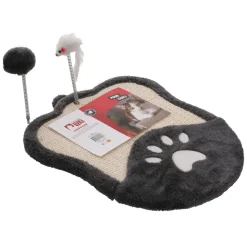Griffoir à chat avec 2 jouets anthracite 41 x 33 x 2 cm