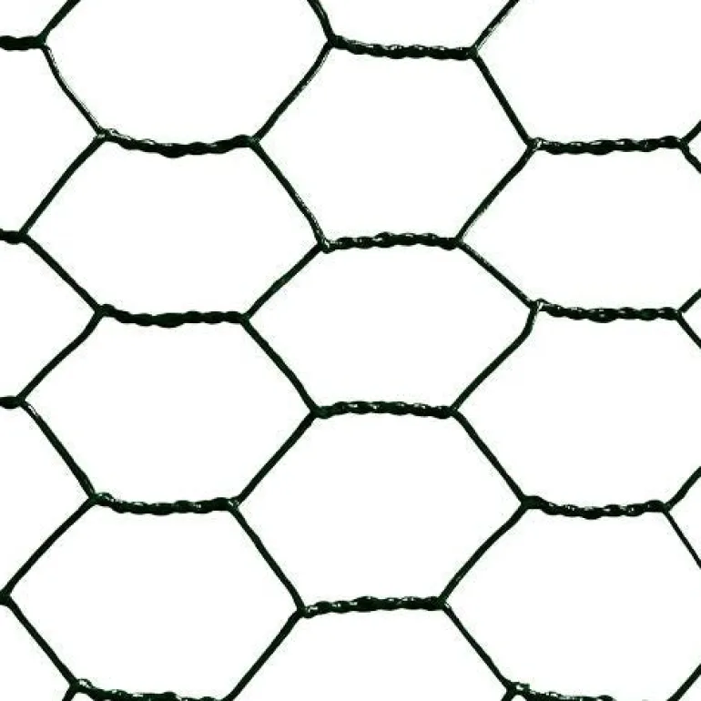 Grillage triple torsion maille 25mm vert H.0,5m x L.10m