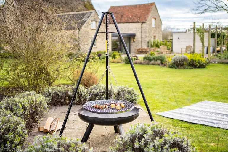 Grille de cuisson réglable pour Brasero argent Ø60 cm