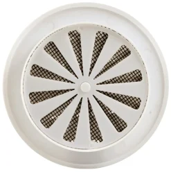 Grille ABS + anti-moustique blanc tube réglable Ø7,8 cm
