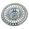 Grille anti-déchets chromée Ø70 mm WIRQUIN