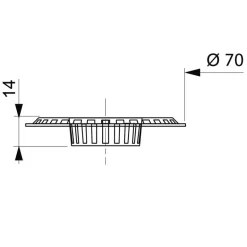 Grille anti-déchets chromée Ø70 mm WIRQUIN
