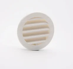 Grille en ABS à tube + moustiquaire blanc Ø7.8 cm