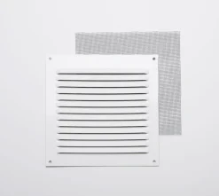 Grille en alu 0,8 mm anti-moustique blanc 15x15 cm